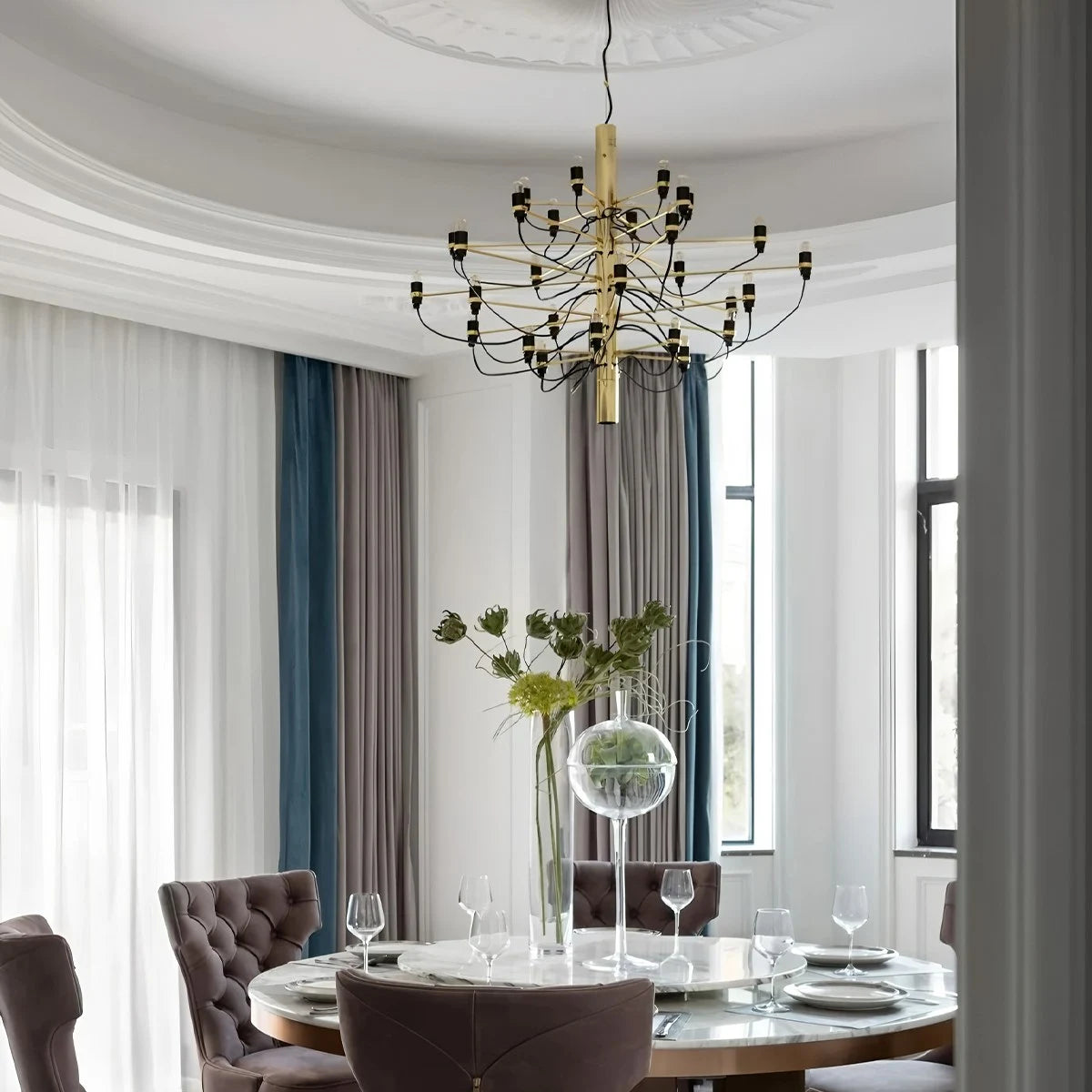 Antizer Tiered Modern Candle Chandelier