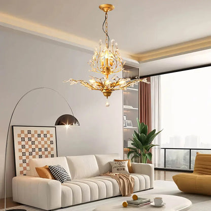 Antizer Tree Branch Crystal Chandelier for Living Room