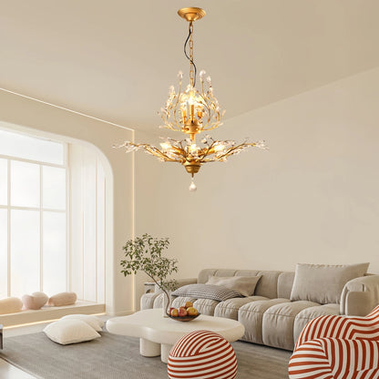 Antizer Tree Branch Crystal Chandelier for Living Room