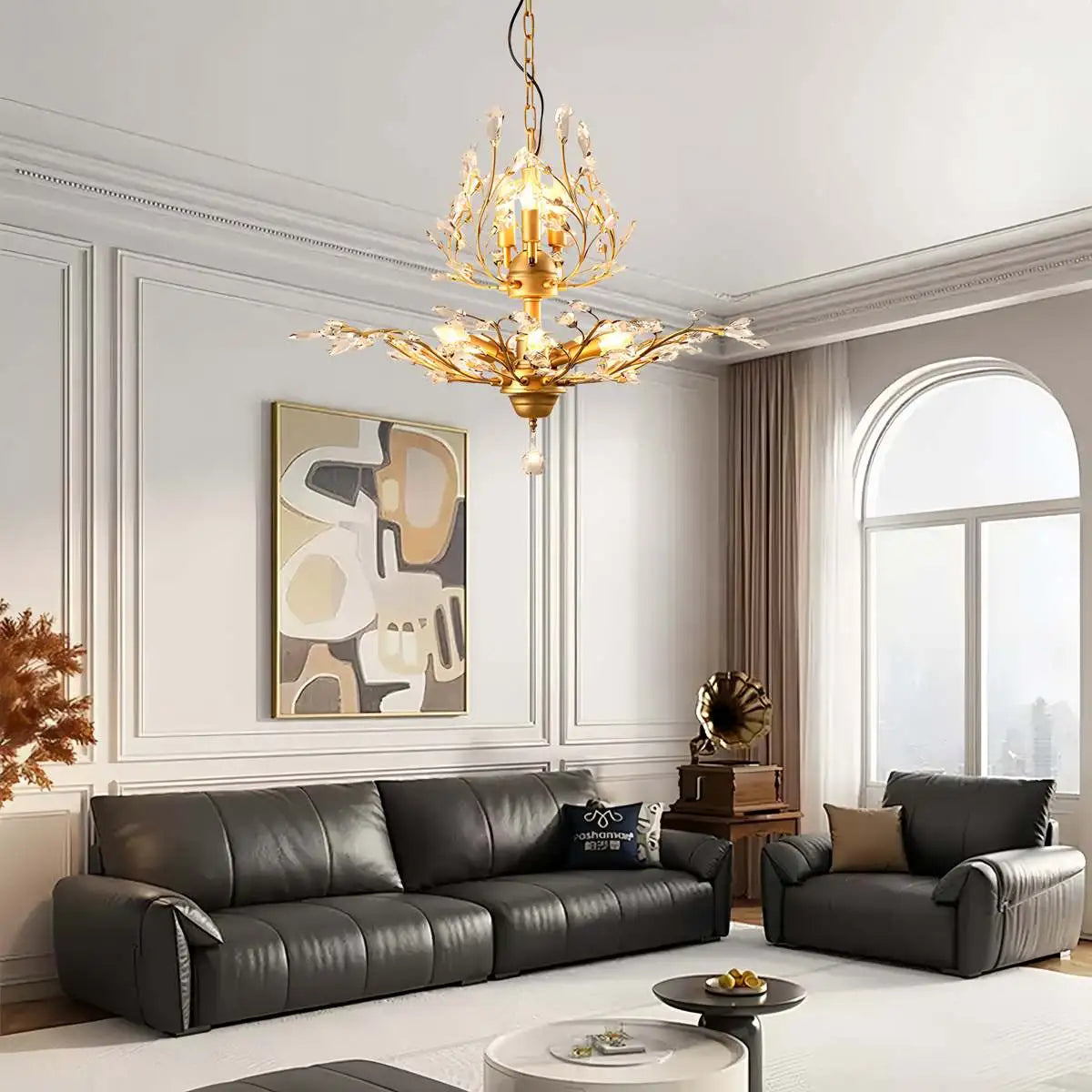 Antizer Tree Branch Crystal Chandelier for Living Room