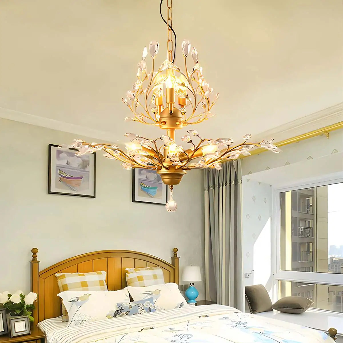 Antizer Tree Branch Crystal Chandelier