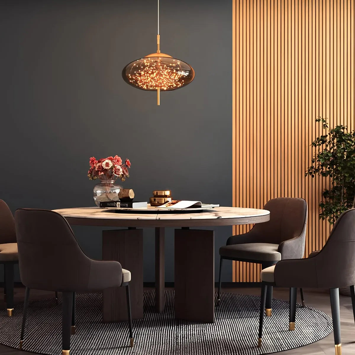 Antizer Twirl Modern Pendant Light for Bedroom