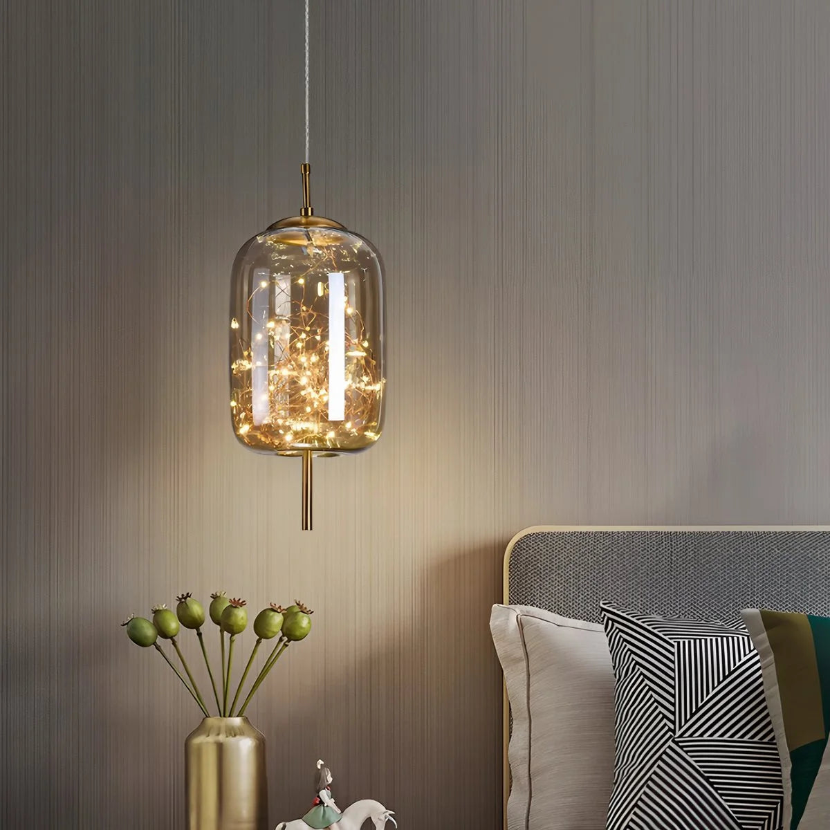 Antizer Twirl Modern Pendant Light for Bedroom