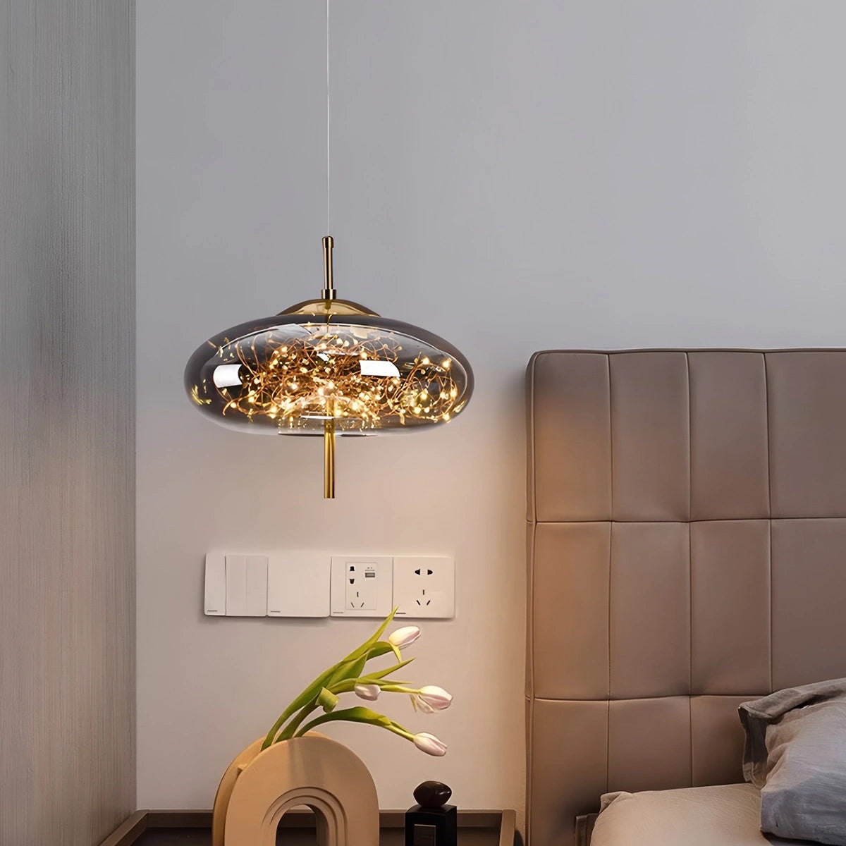 Antizer Twirl Modern Pendant Light for Bedroom