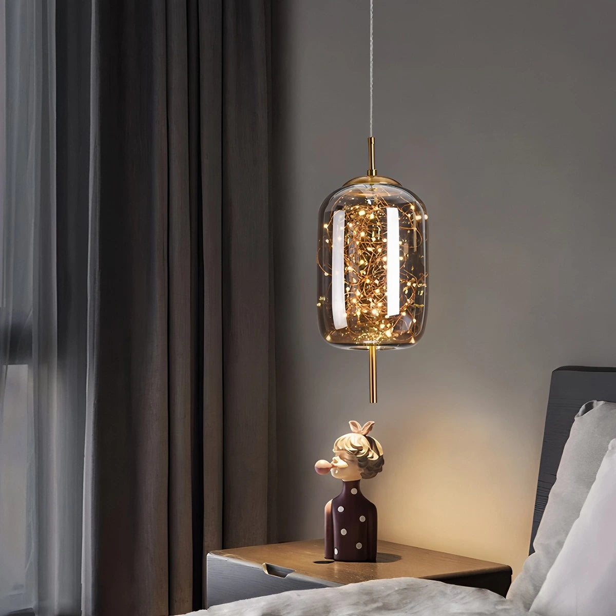 Antizer Twirl Modern Pendant Light for Bedroom
