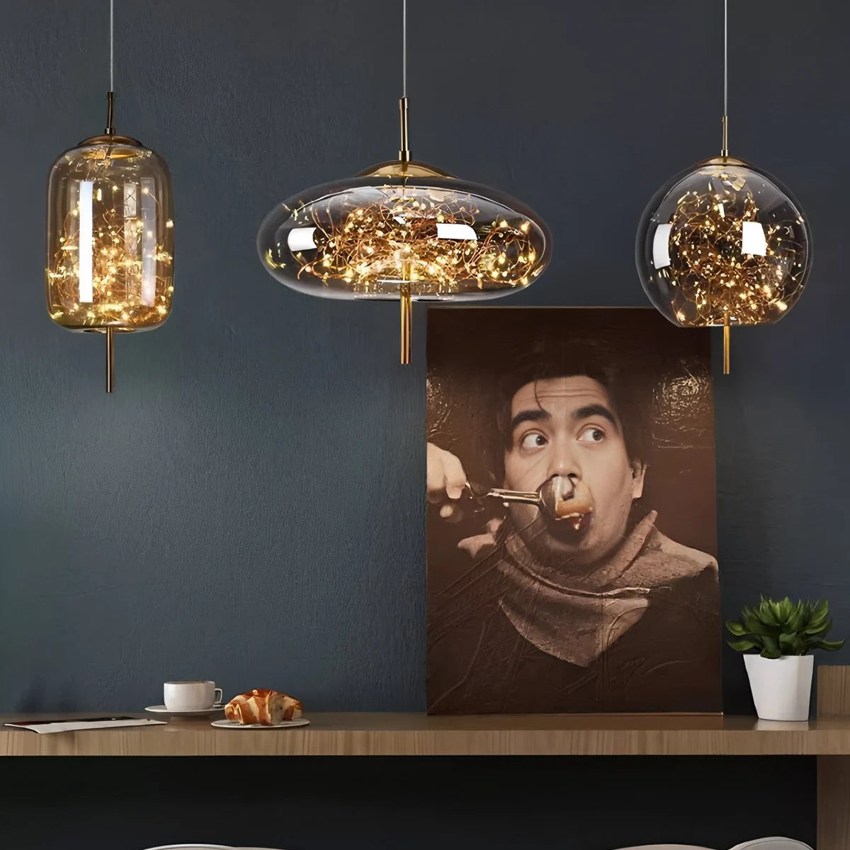 Antizer Twirl Modern Pendant Light for Bedroom