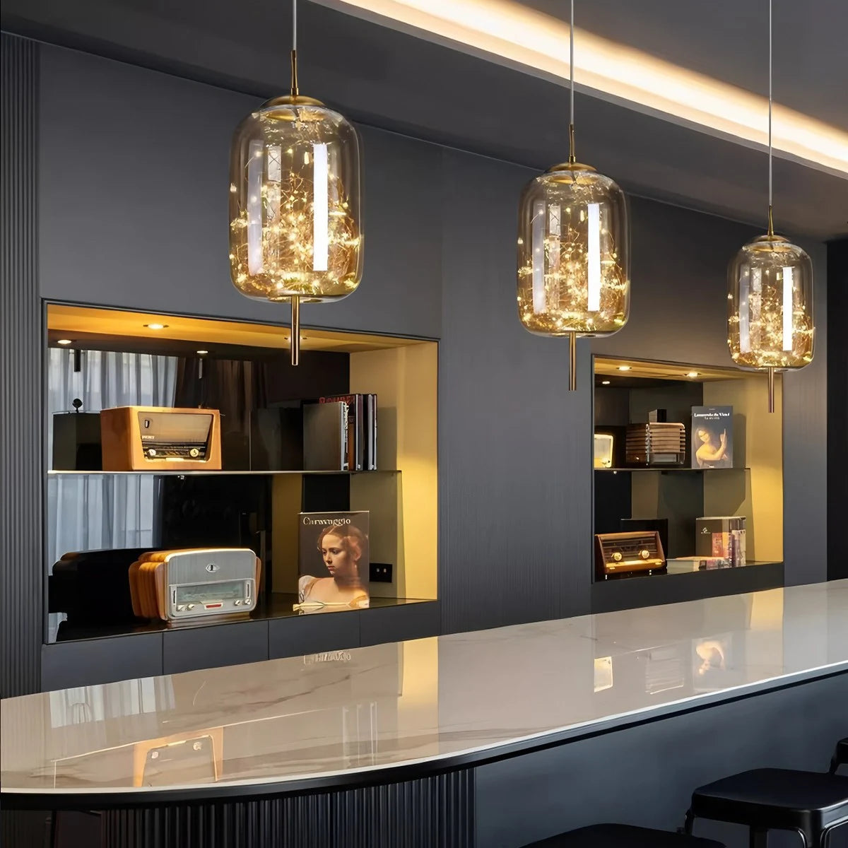 Antizer Twirl Modern Pendant Light for Bedroom