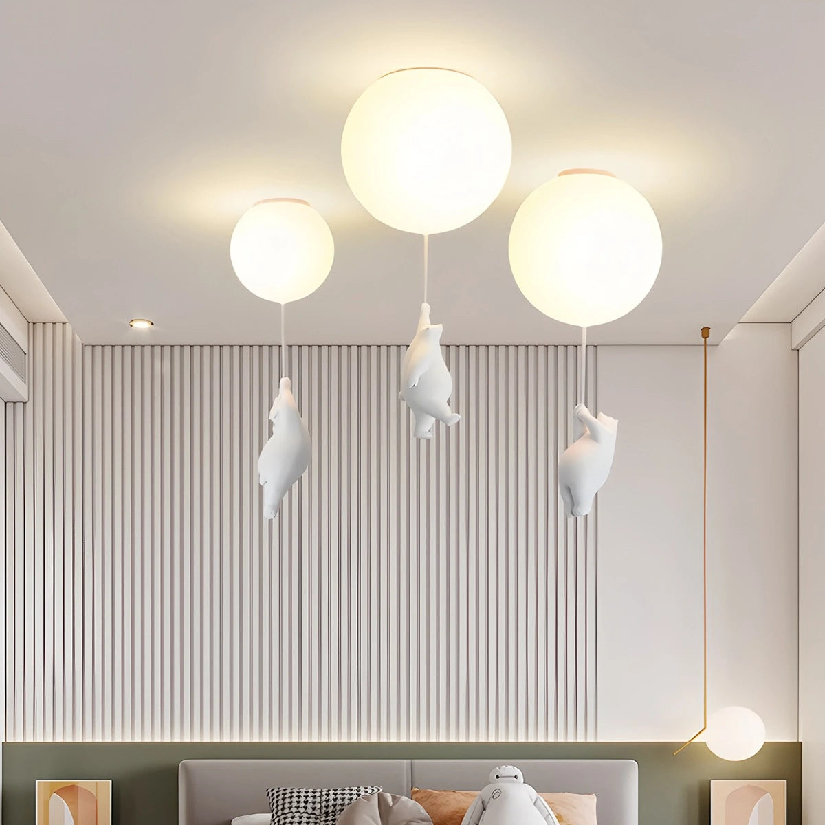 Antizer Modern Cartoon Balloon Bear Ceiling Light
