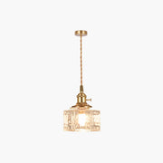 Antizer Verglas Clear Glass Pendant Light for Bedroom