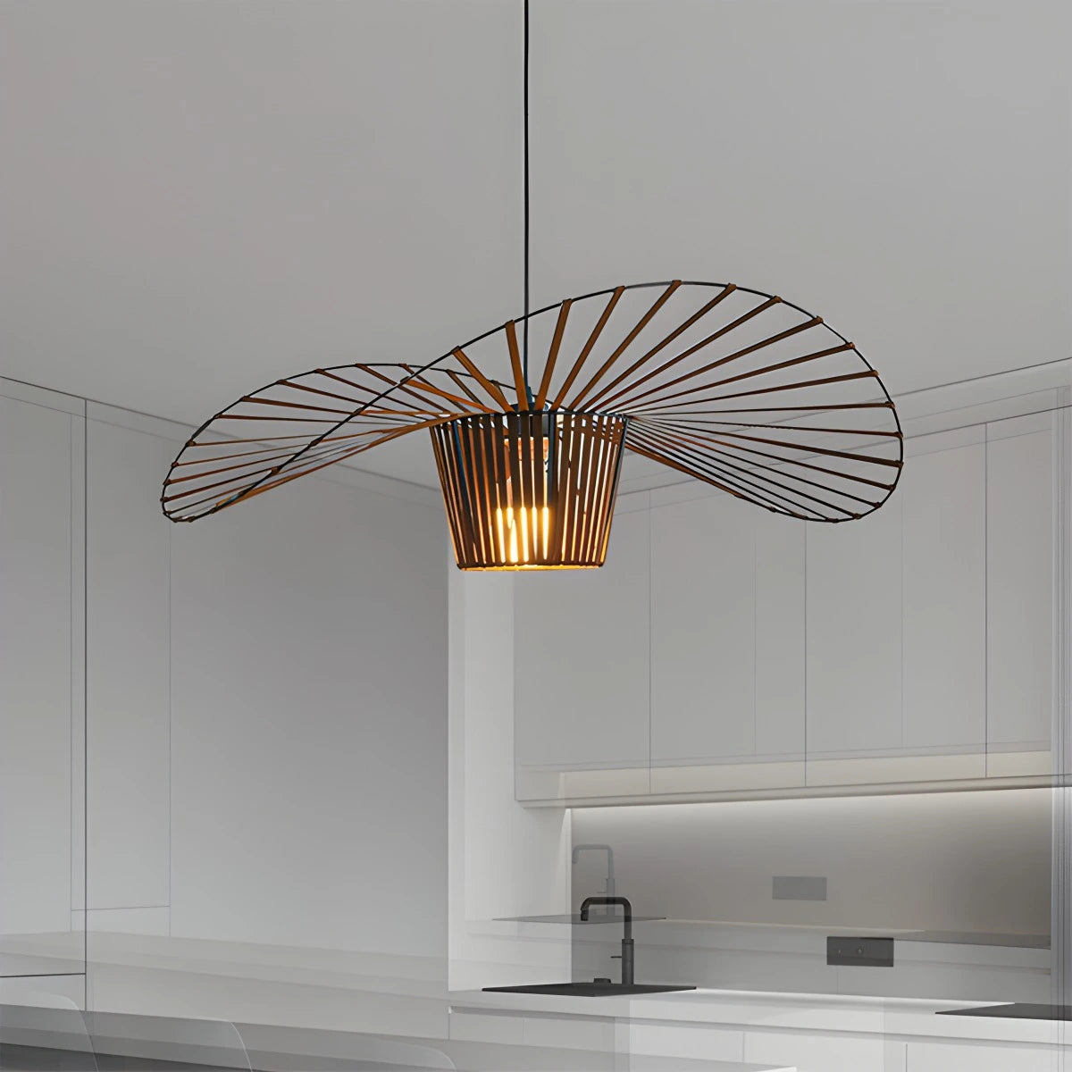 Antizer Vertigo Creative Straw Hat Pendant Light