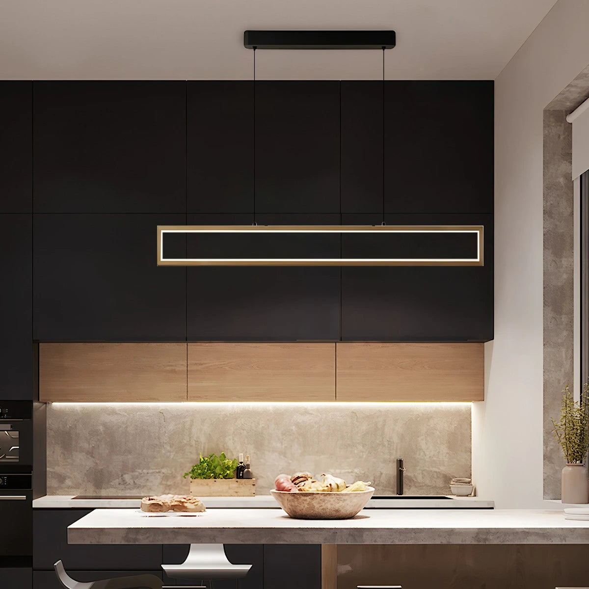 Antizer Vincent Matte Black Pendant Light for Dining Area