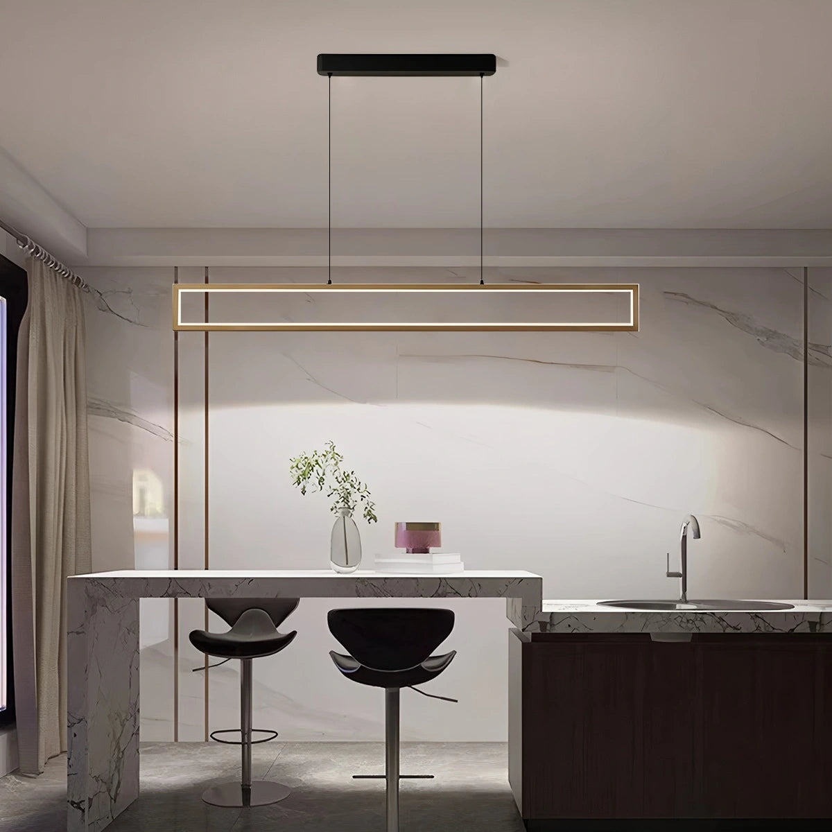 Antizer Vincent Matte Black Pendant Light for Dining Area