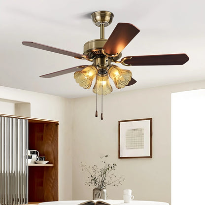 Antizer Vintage Ceiling Fan with Light for Dining Room
