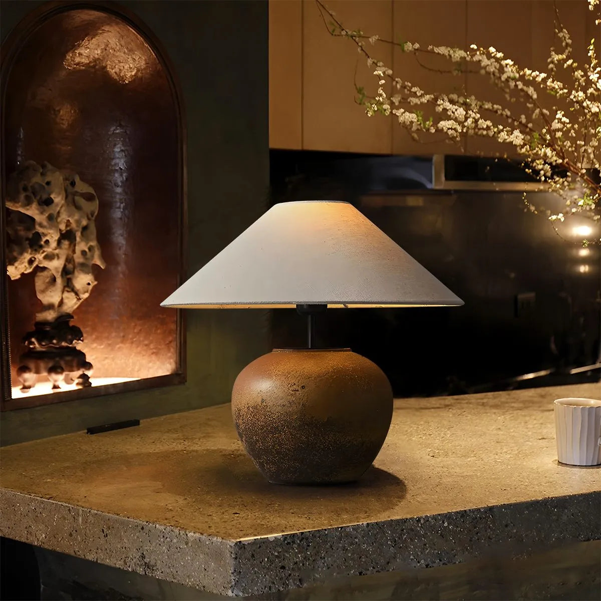 Antizer Vintage Ceramic Table Lamp