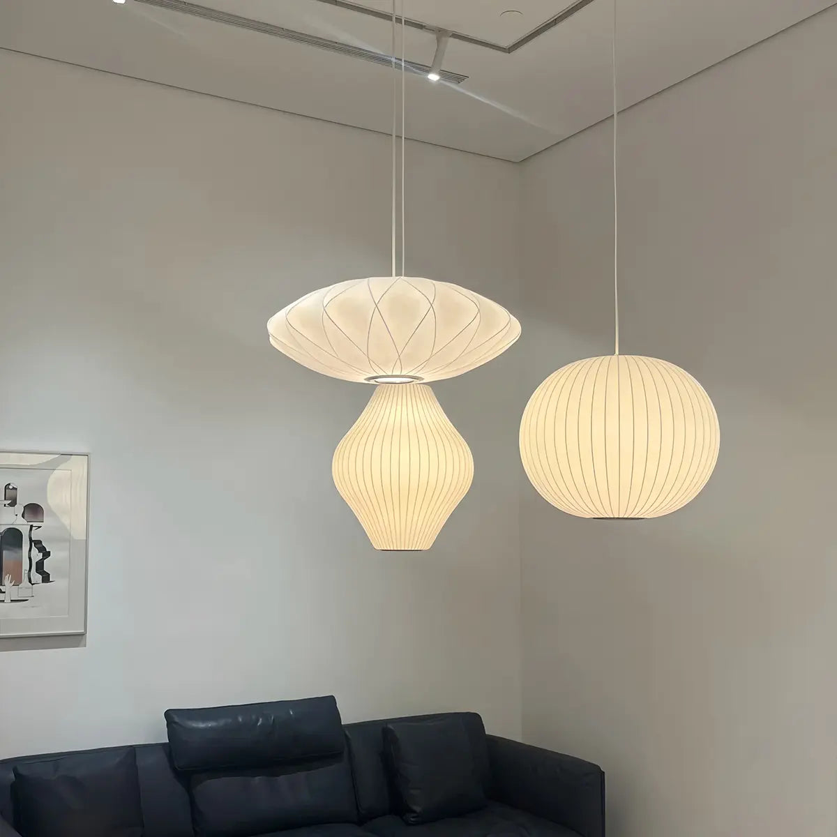 Antizer Vintage LED Silk Lantern Pendant Light