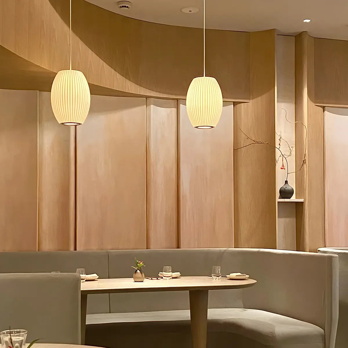 Antizer Vintage LED Silk Lantern Pendant Light