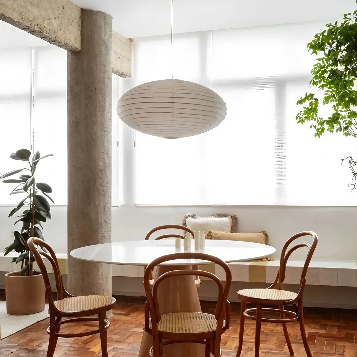 Antizer Vintage LED Silk Lantern Pendant Light