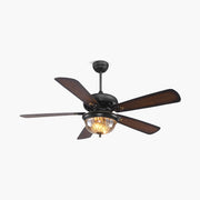 Antizer Vintage Wood Ceiling Fan Lamp for Living Room