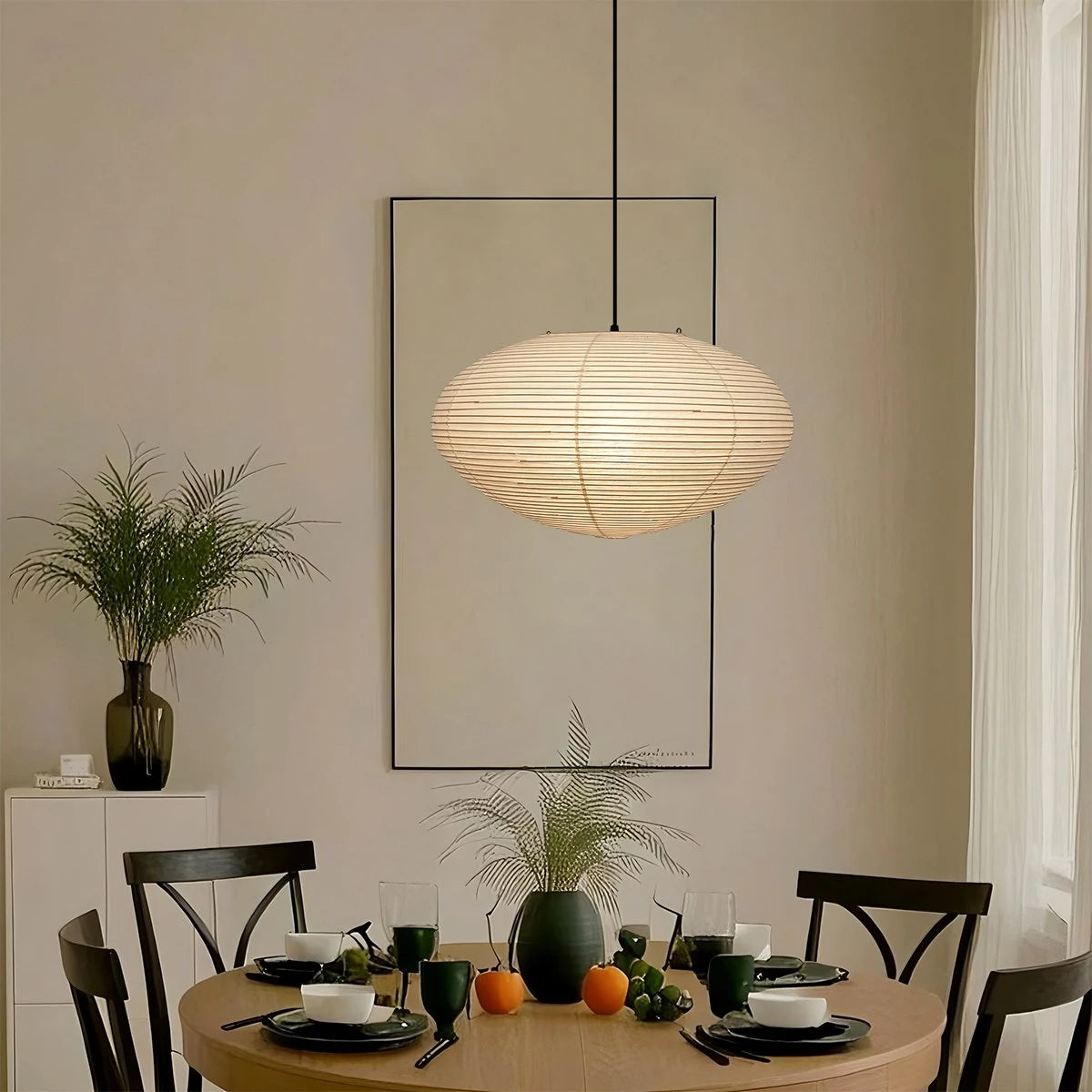 Antizer Washi Paper A Series Pendant Light for Dining Room
