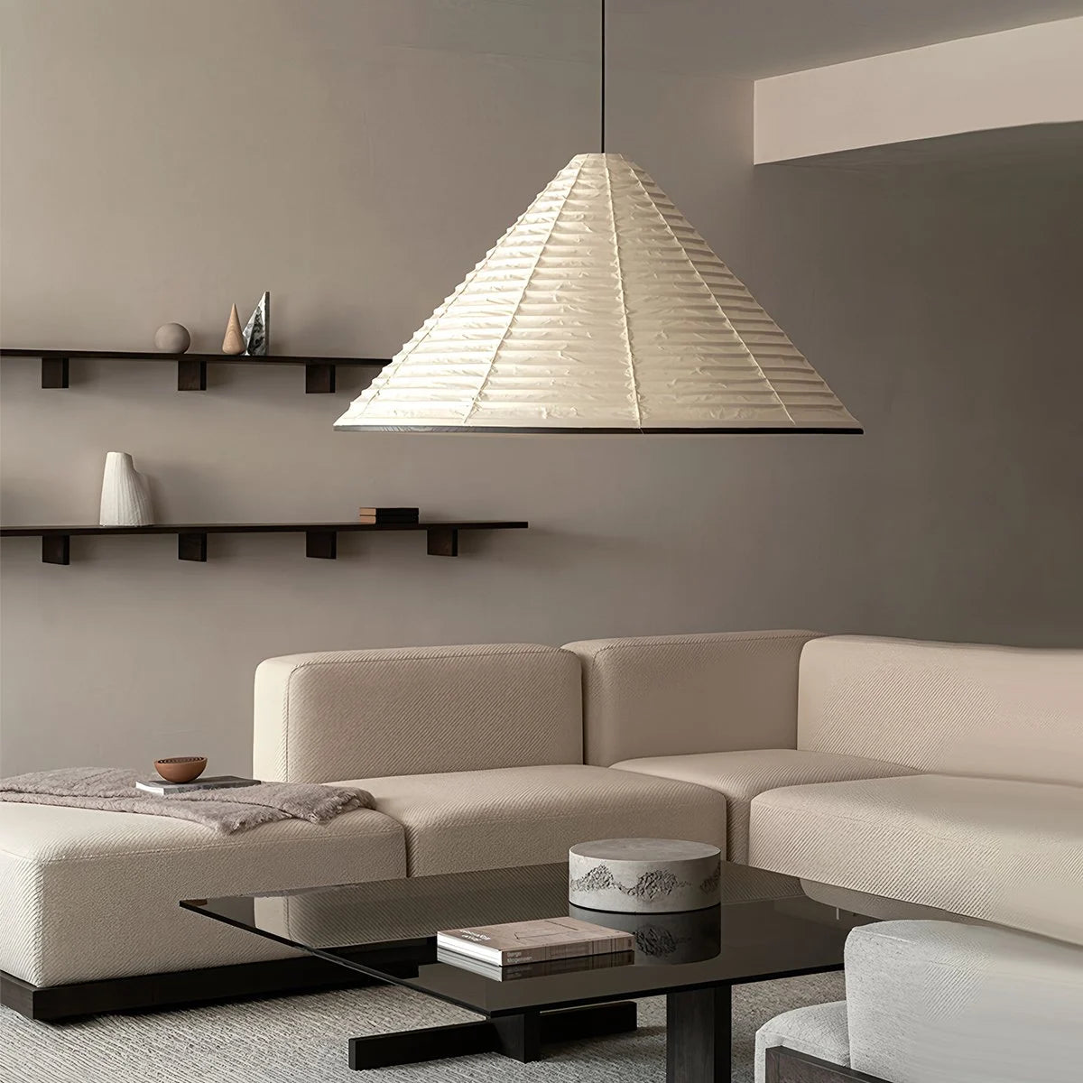 Antizer Washi Paper Hat Pendant Lamp for Dining Room