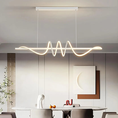 Antizer Wave Linear Chandelier for Dining Room