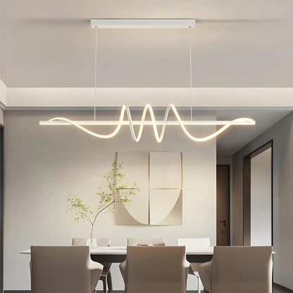 Antizer Wave Linear Chandelier for Dining Room