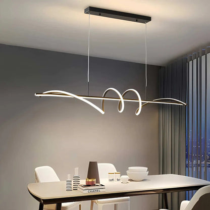 Antizer Wave Linear Chandelier for Dining Room