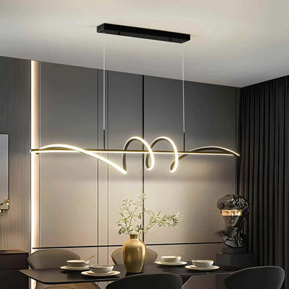 Antizer Wave Linear Chandelier for Dining Room