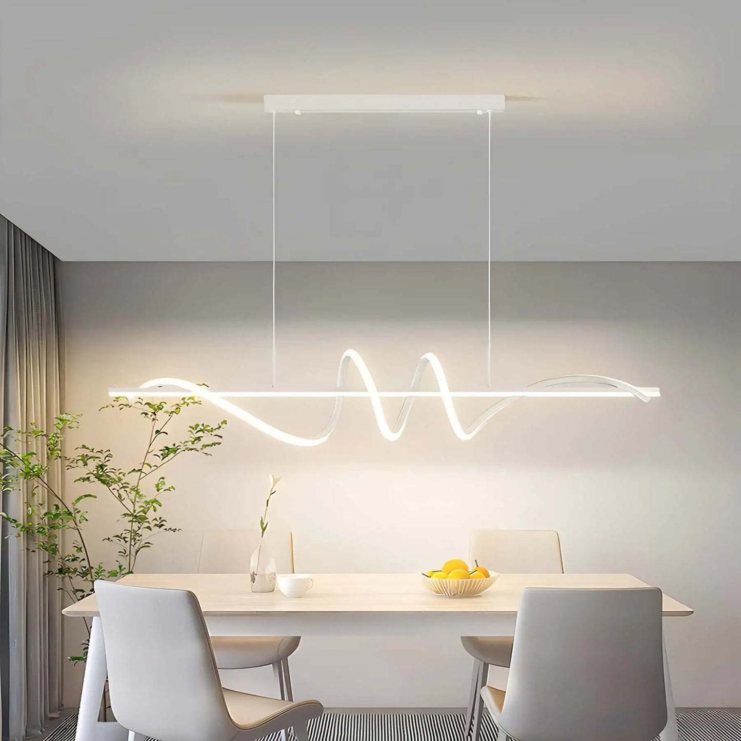 Antizer Wave Linear Chandelier for Dining Room