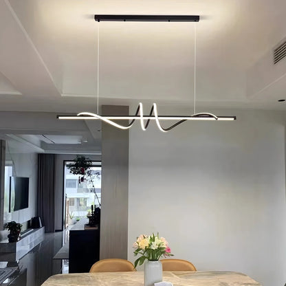 Antizer Wave Linear Chandelier for Dining Room