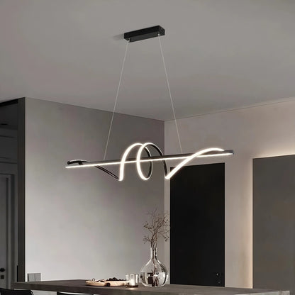 Antizer Wave Linear Chandelier for Dining Room