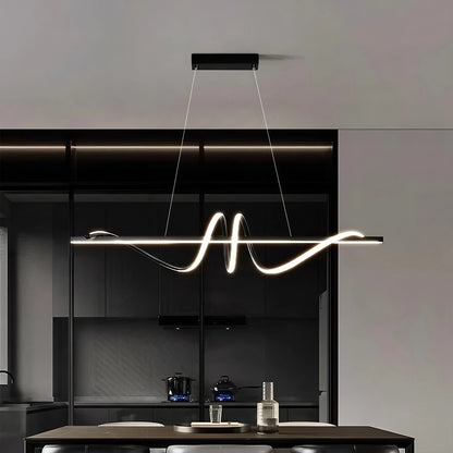 Antizer Wave Linear Chandelier for Dining Room