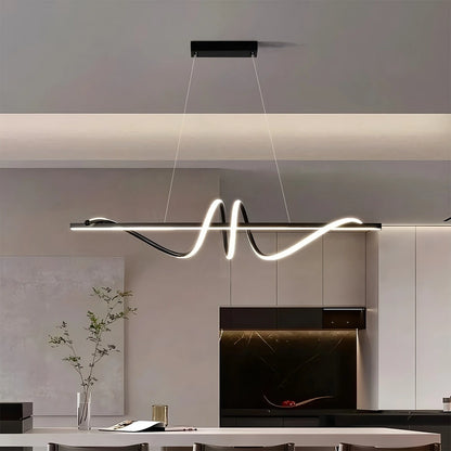 Antizer Wave Linear Chandelier for Dining Room