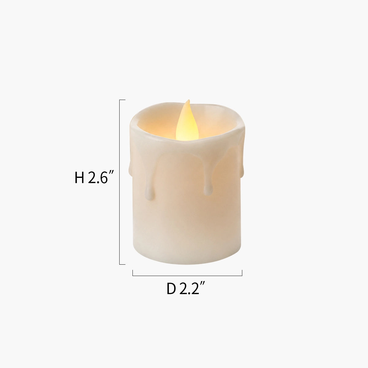 Antizer White Drip Flameless Votive Candles 12 Pack × 36
