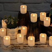 Antizer White Drip Flameless Votive Candles 12 Pack × 36