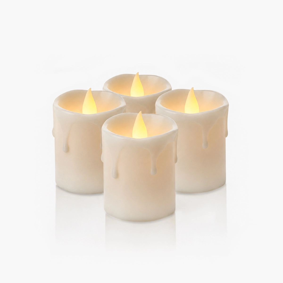 Antizer White Drip Flameless Votive Candles 12 Pack × 36