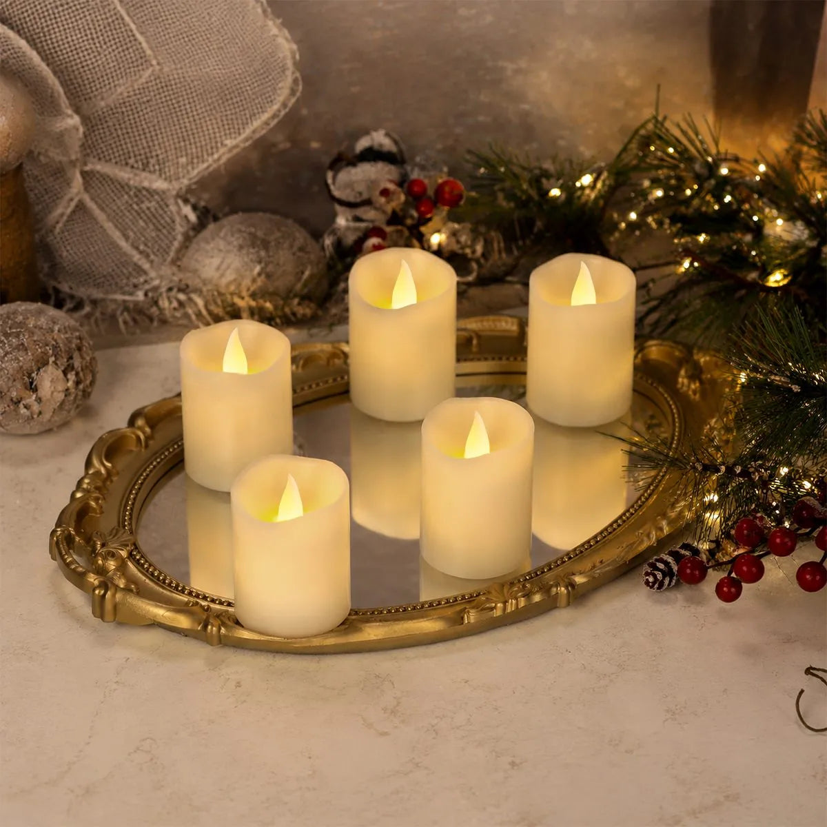 Antizer White Flameless Votive Candles 12 Pack × 36