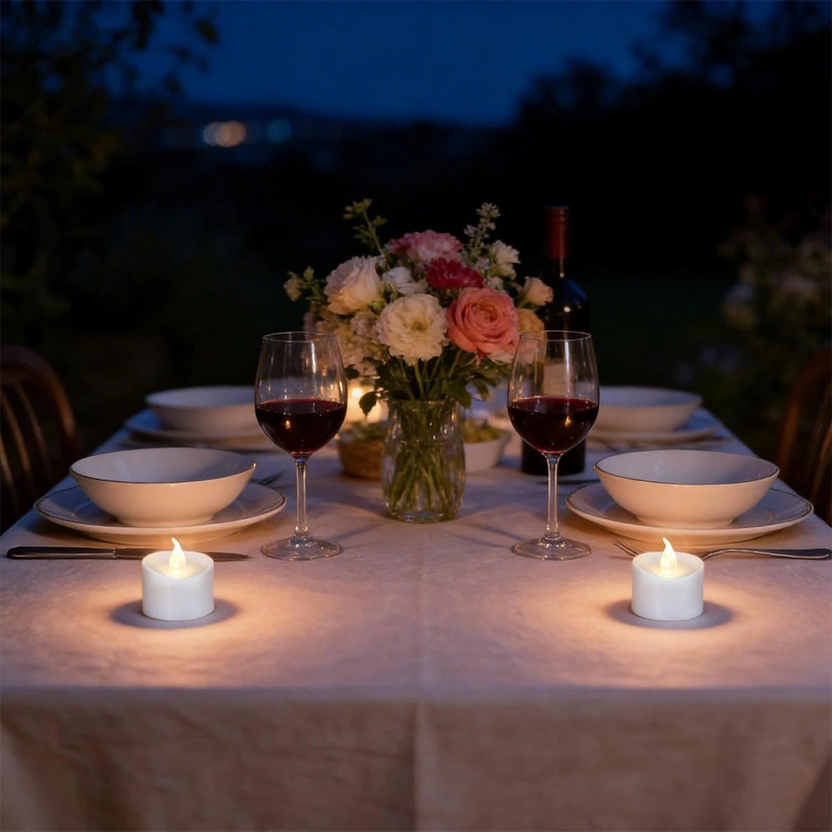 Antizer White  LED Flameless Candle Tealights 100 Pack × 18