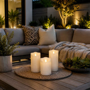 Antizer White Outdoor Waterproof Pillars Flameless Candle 24 Pack × 6