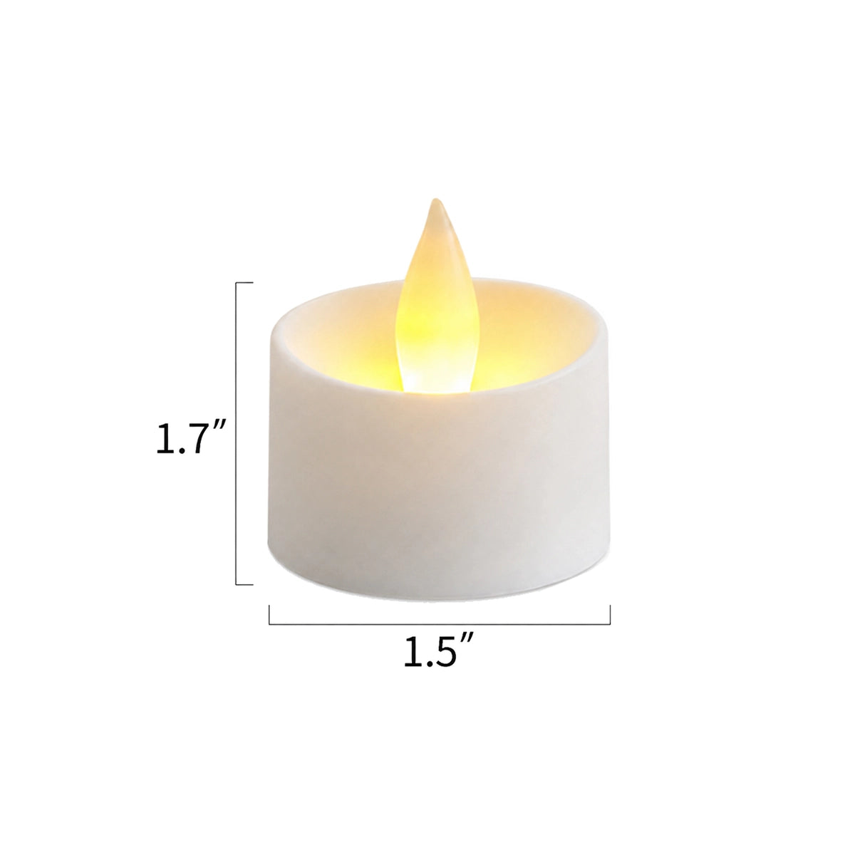 Antizer White Realistic Flameless LED Tea Lights 100 Pack × 18
