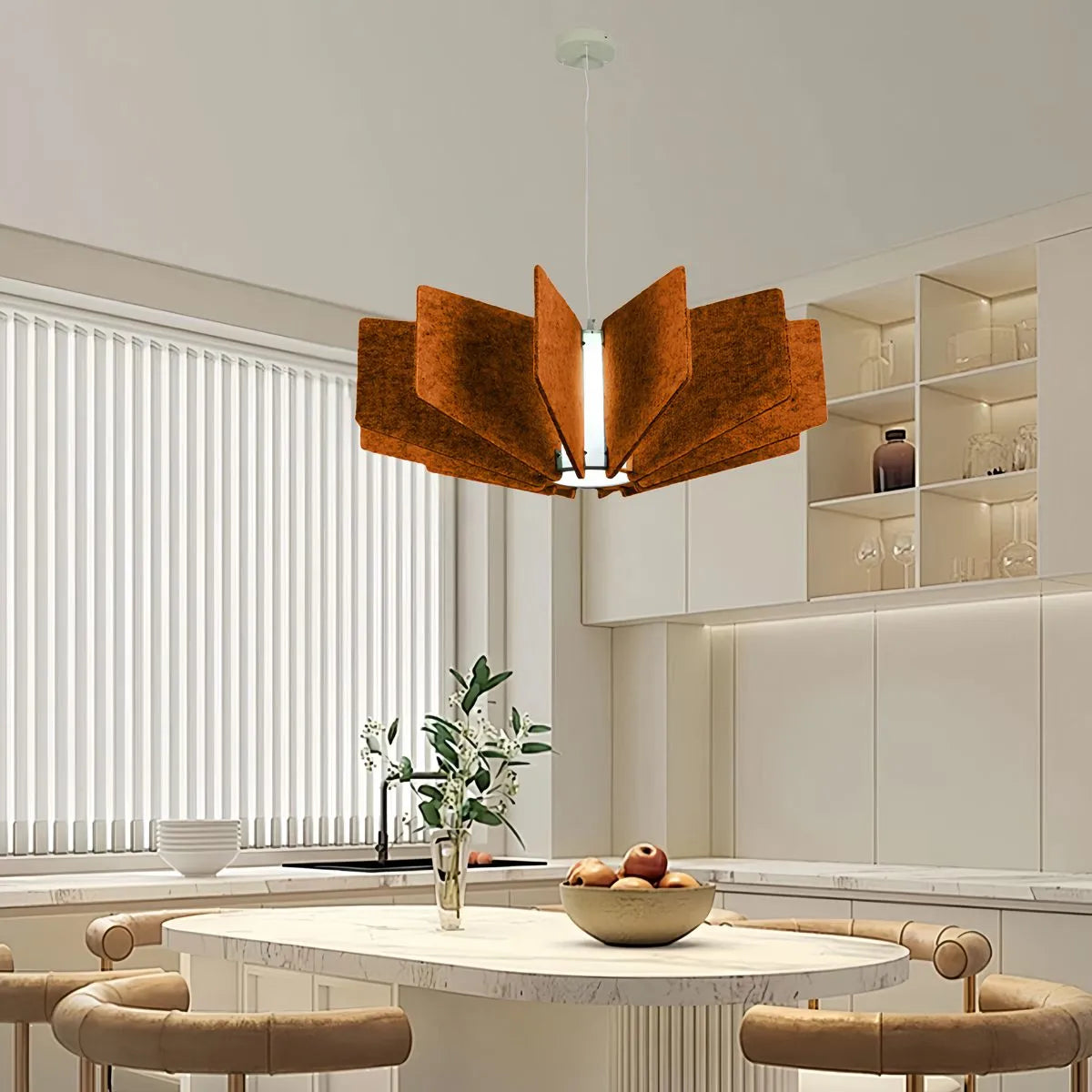 Antizer Wing Panel Acoustic Pendant Light for Living Room