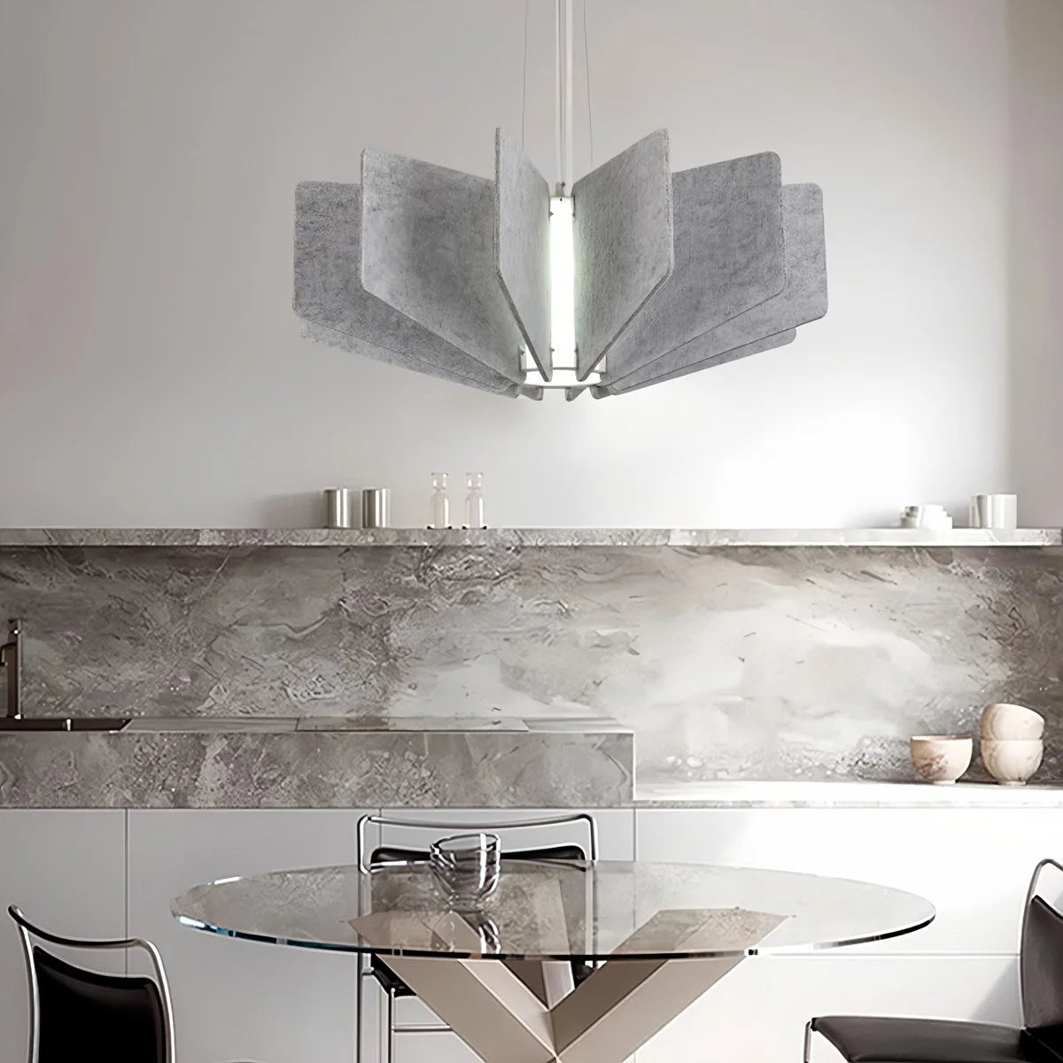 Antizer Wing Panel Acoustic Pendant Light for Living Room