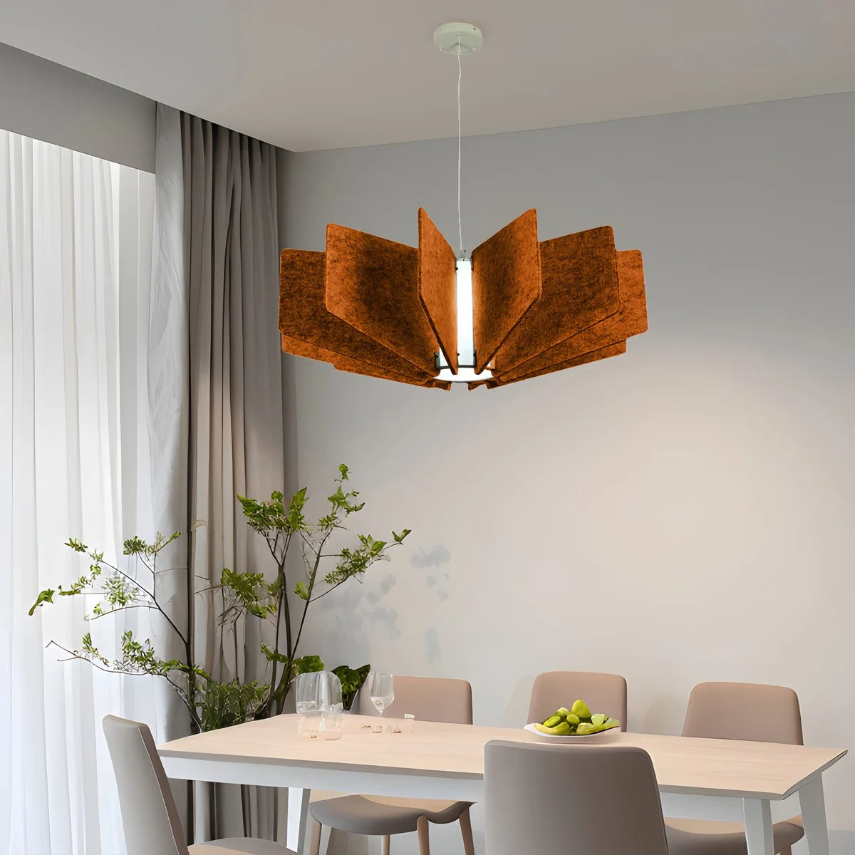 Antizer Wing Panel Acoustic Pendant Light for Living Room