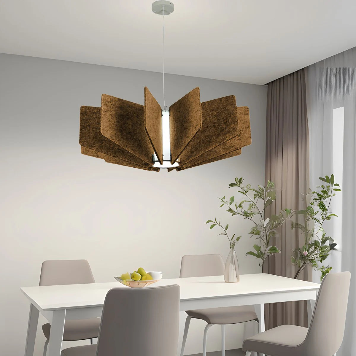 Antizer Wing Panel Acoustic Pendant Light for Living Room