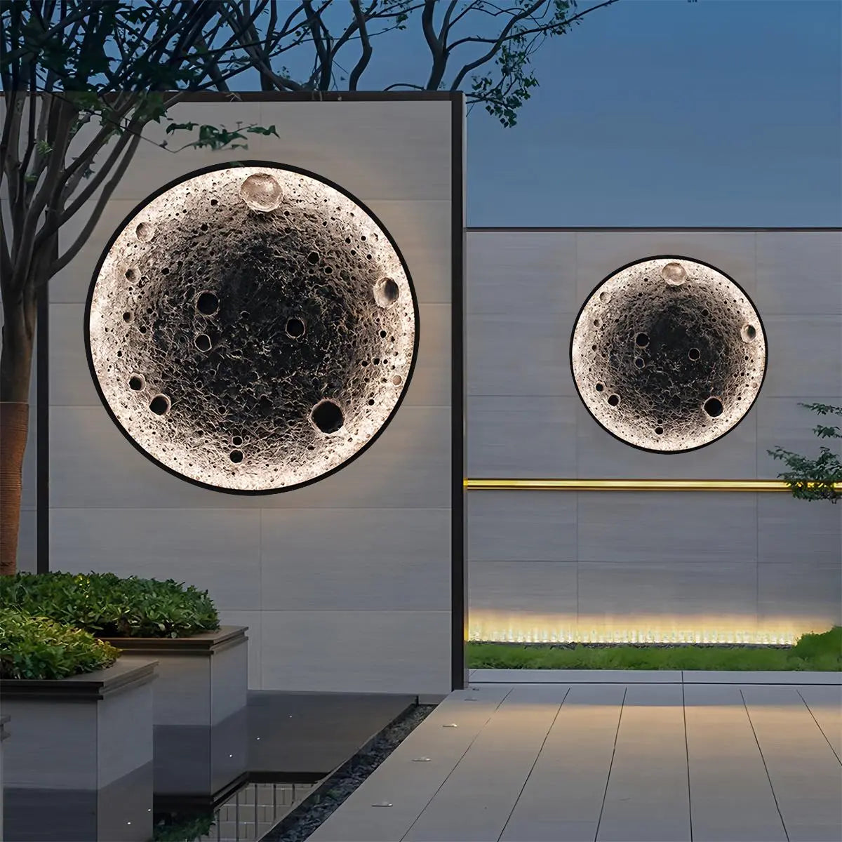 Antizer 3D Relief Moon Decorative Wall Lamp