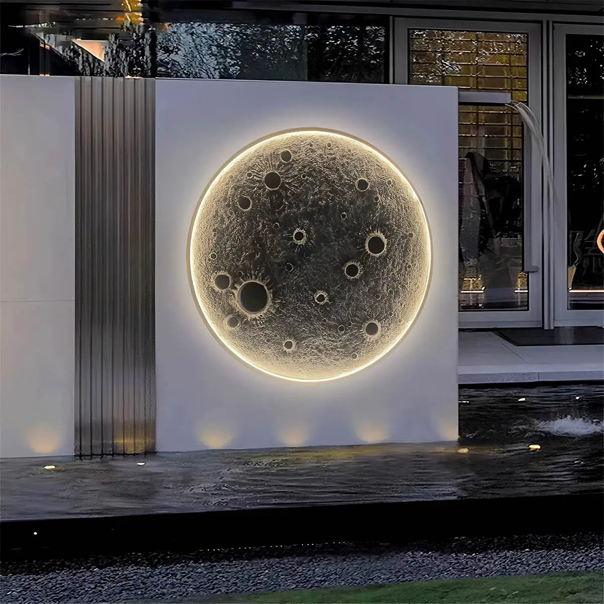 Antizer 3D Relief Moon Decorative Wall Lamp