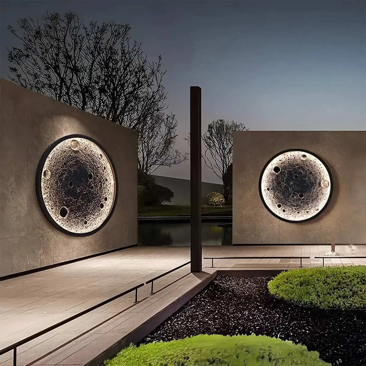 Antizer 3D Relief Moon Decorative Wall Lamp