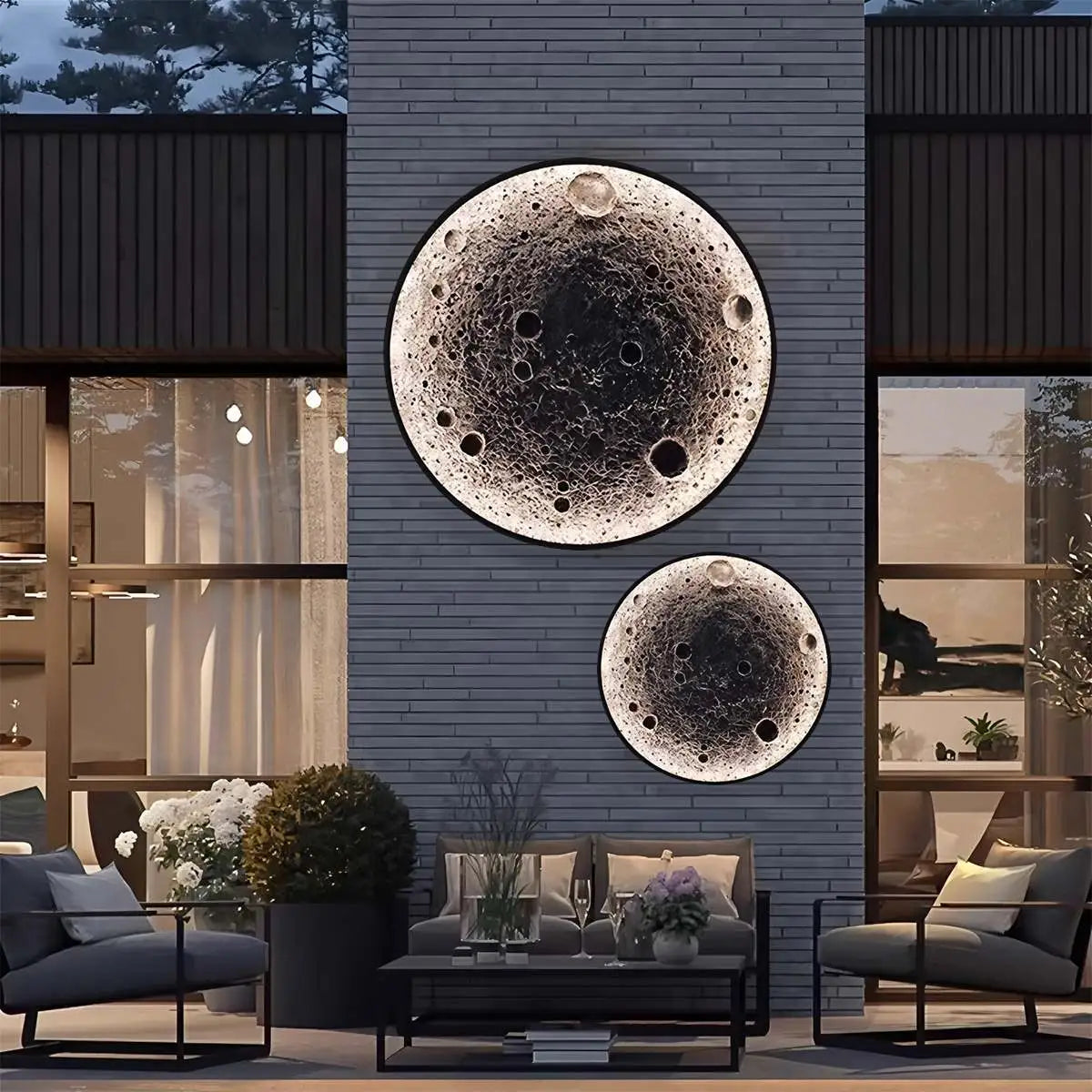 Antizer 3D Relief Moon Decorative Wall Lamp