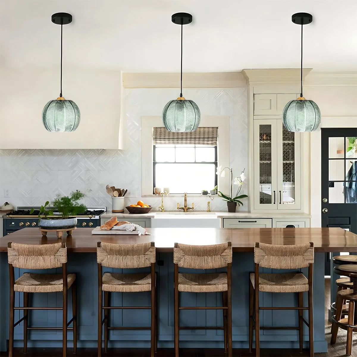 Antizer Aalin Frosted Glass Pendant Light for Dining Room