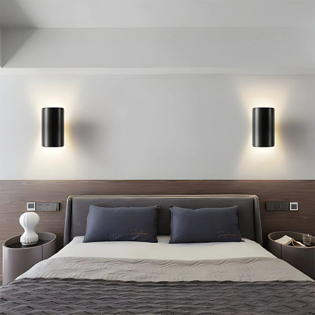 Antizer Adjustable Half Shade Wall Sconce